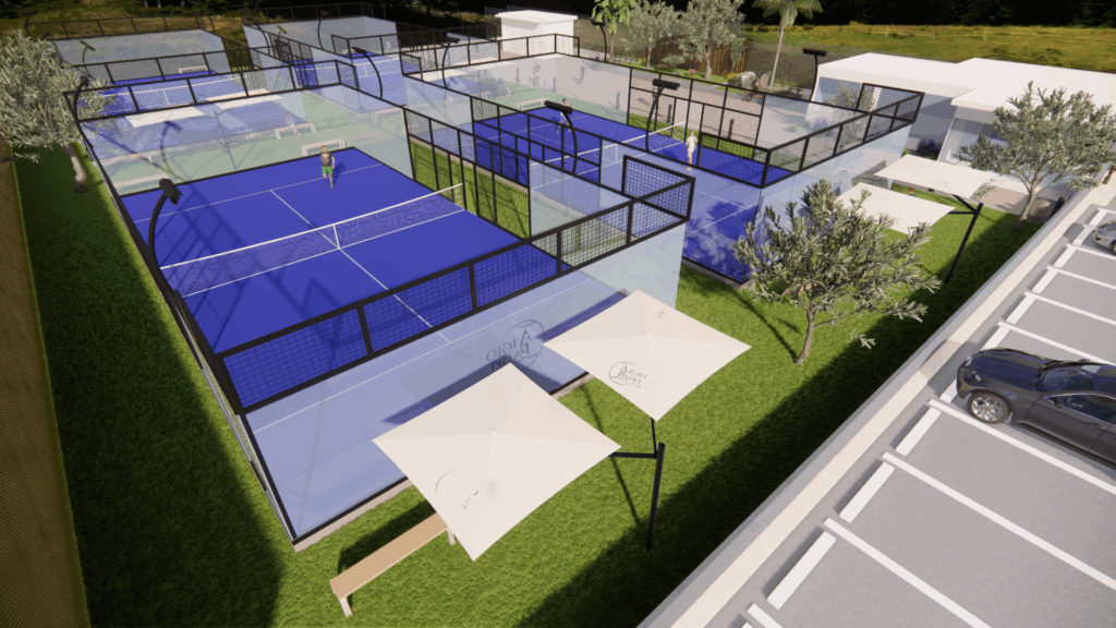 Aigio Padel Club Panoramic View Mock Up